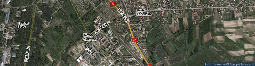 Zdjęcie satelitarne Kolejowa ul.